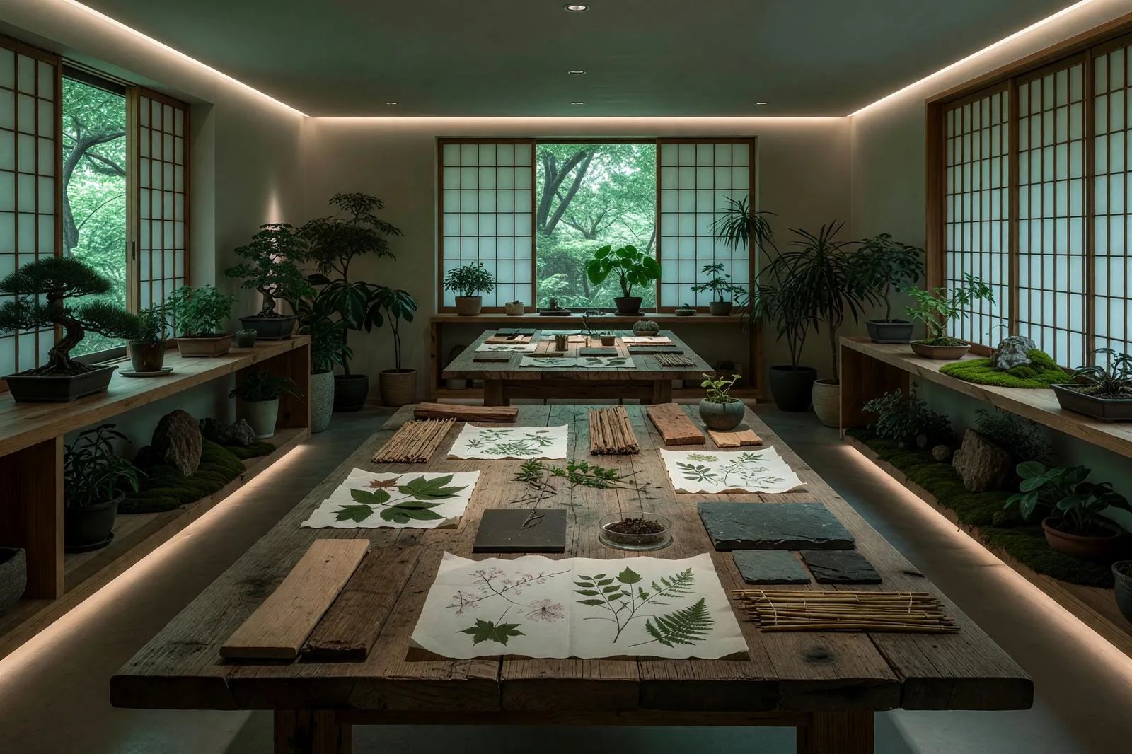 スタジオのクリエイティブワークスペース / Creative workspace at the studio