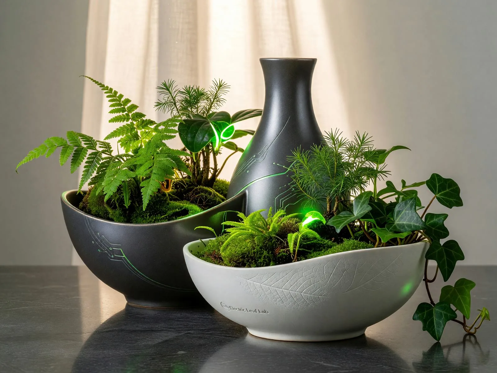 陶器のアレンジメントシリーズ、植物と組み合わせた器 / Ceramic arrangement series paired with botanical elements