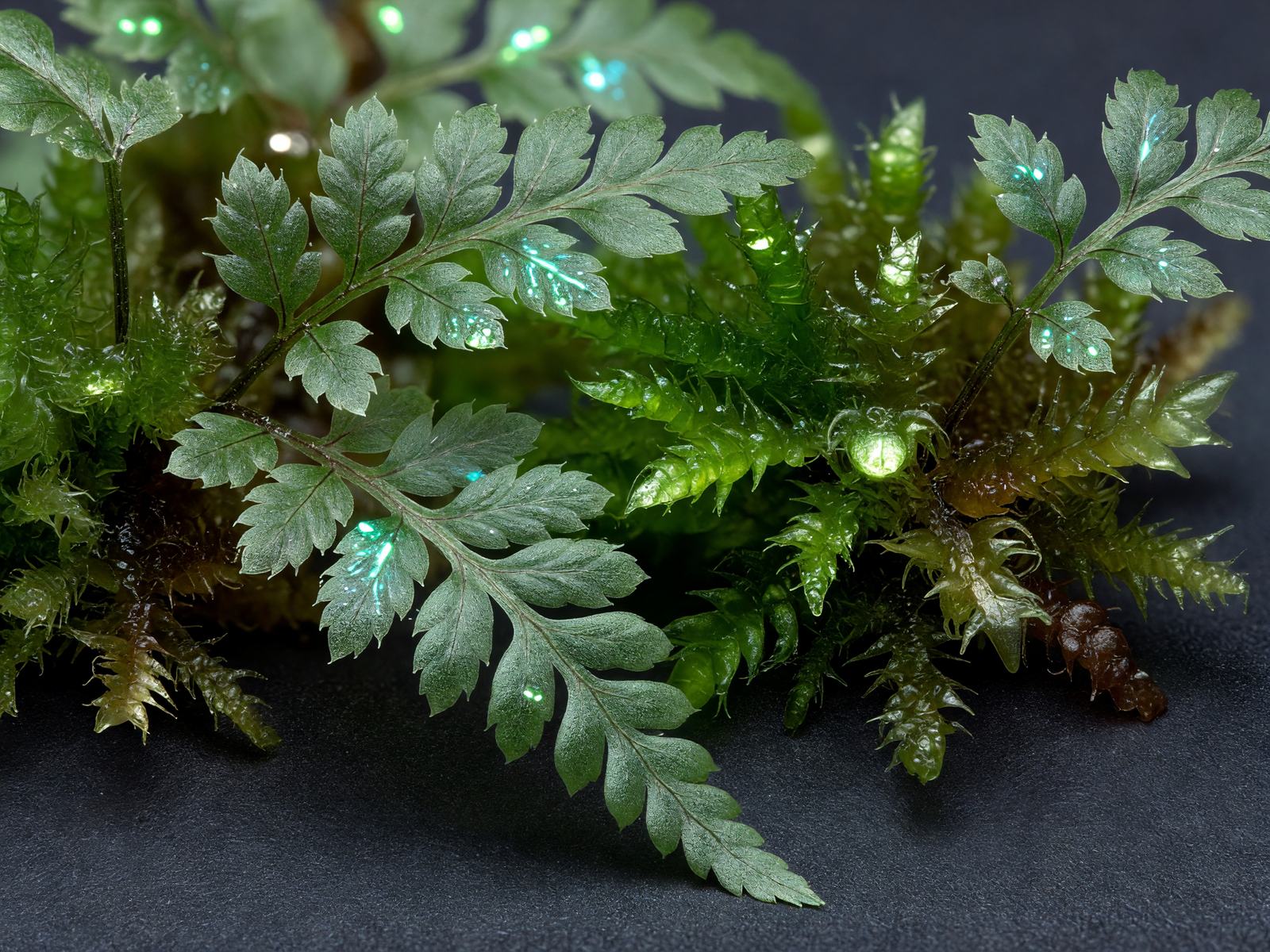 植物標本のクローズアップ / Close-up of botanical specimens under study