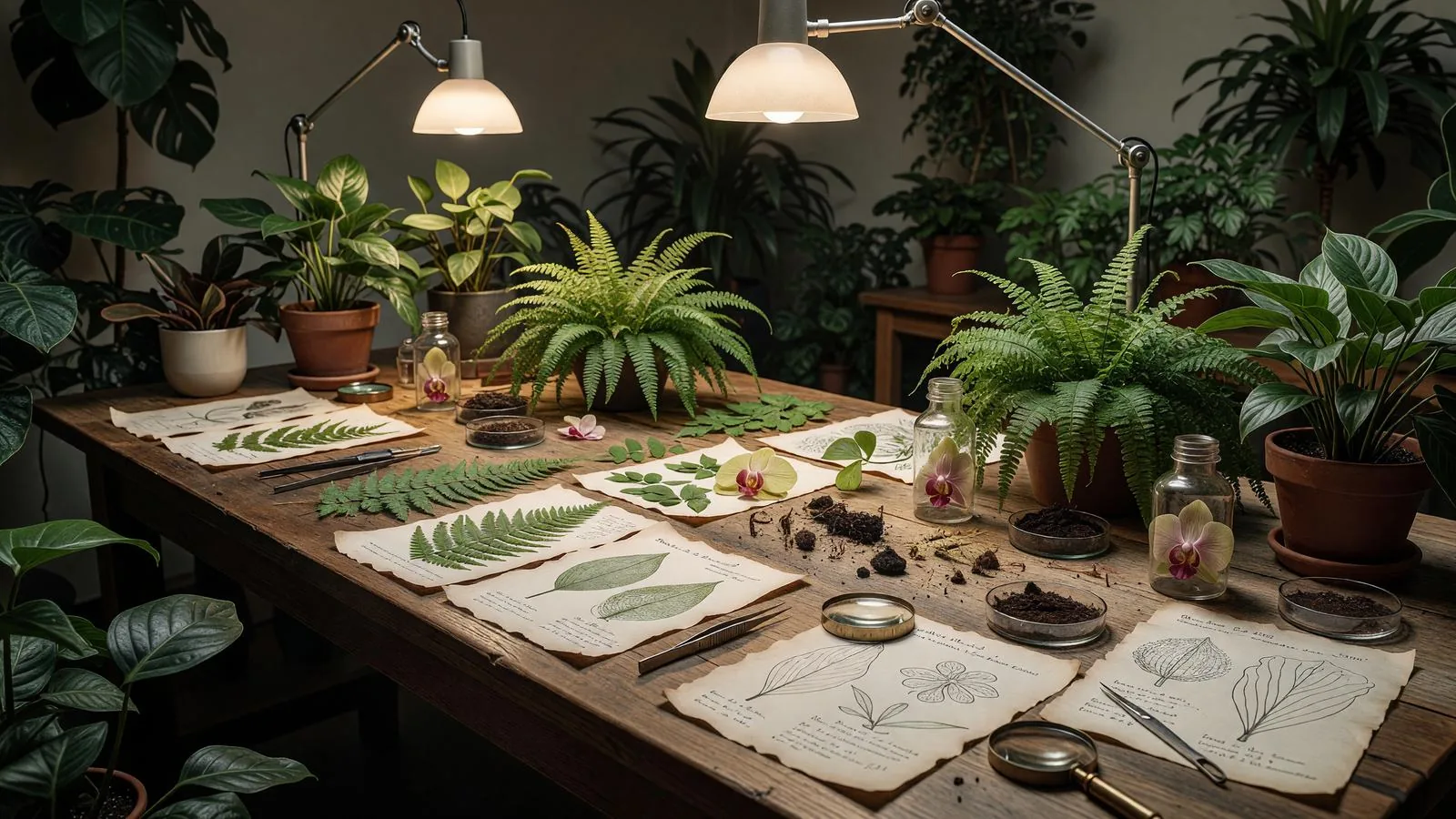 植物研究テーブル / Botanical lab research table