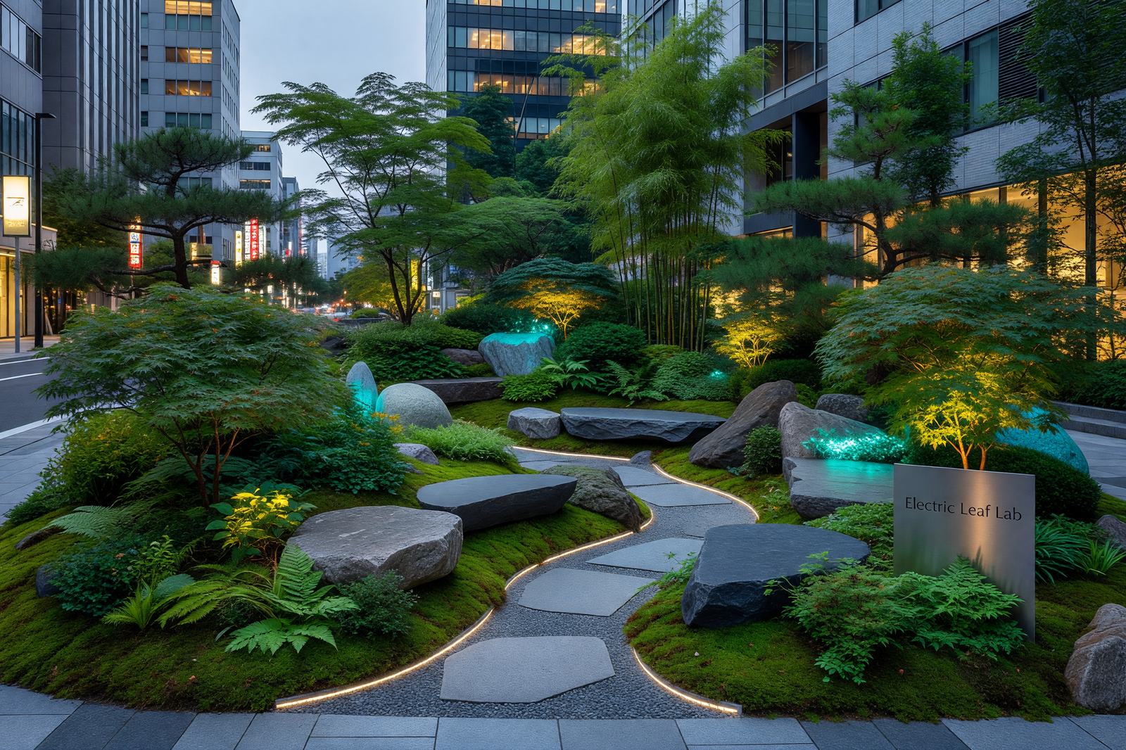 路地に生まれた小さなポケットパーク / Small pocket park tucked into a city alley