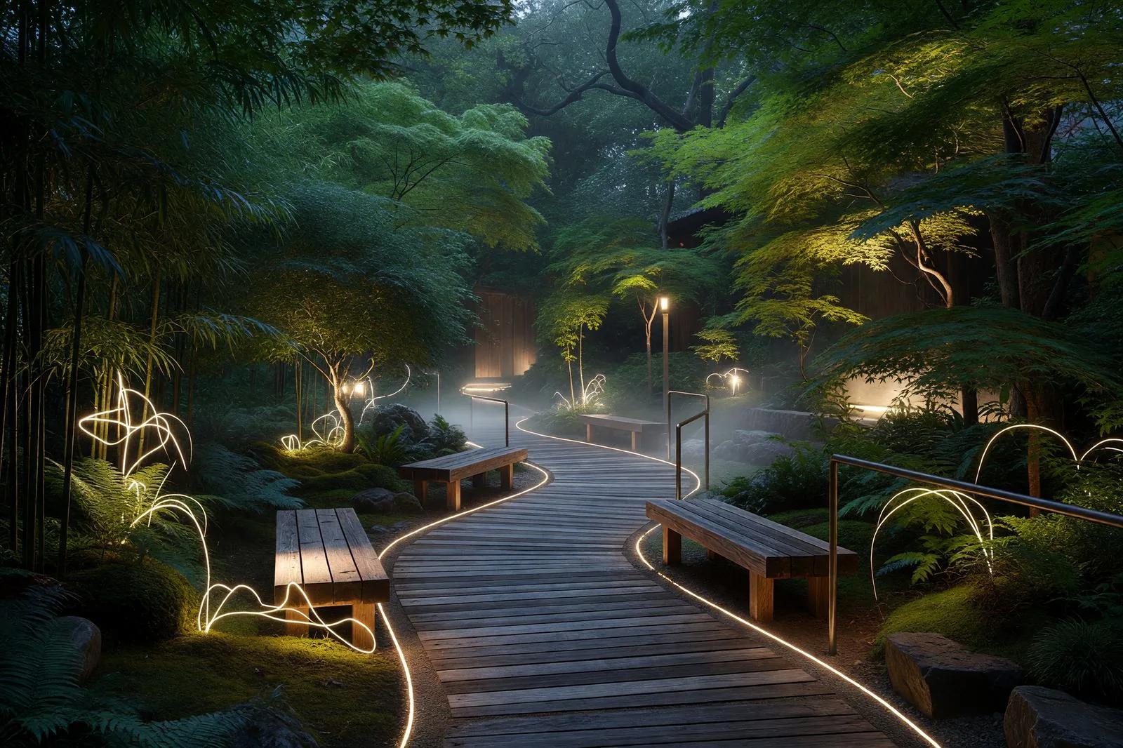 都市の森の遊歩道 / Urban forest walkway
